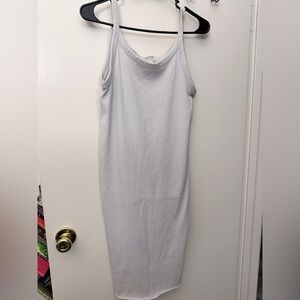 Light grey  Sleeveless Midi Dress